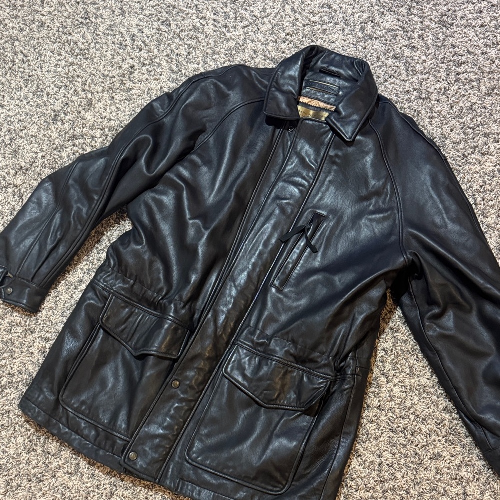 Marc New York Black Leather Field Jacket - Picture 6 of 7